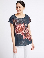 Marks and Spencer  Floral Print Short Sleeve T-Shirt