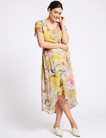 Marks and Spencer  Floral Print Short Sleeve Midi Dress