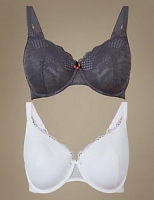 Marks and Spencer  2 Pack Lace Padded Full Cup Bras A-E