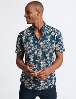 Marks and Spencer  Slim Fit Bamboo Printed Shirt