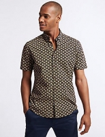 Marks and Spencer  Slim Fit Geometric Print Shirt