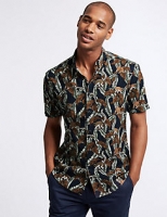 Marks and Spencer  Slim Fit Lemur Print Shirt