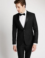 Marks and Spencer  Black Textured Modern Slim Tuxedo Suit