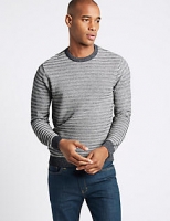 Marks and Spencer  Cotton Rich Striped Slim Fit Jumpers
