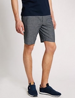 Marks and Spencer  Linen Blend Chambray Chino Shorts