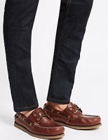 Marks and Spencer  Leather Lace-up Boat Shoes with Freshfeet