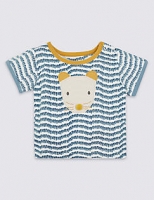Marks and Spencer  Pure Cotton Zig-Zag Animal T-Shirt