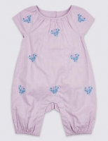 Marks and Spencer  Embroidered Woven Pure Cotton Romper