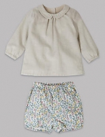 Marks and Spencer  2 Piece Woven Top & Shorts Outfit