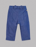 Marks and Spencer  Pure Cotton Chambray Trousers
