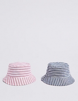 Marks and Spencer  Kids 2 Pack Reversible Hats (3 Months - 6 Years)