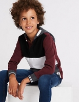 Marks and Spencer  Pure Cotton Colour Block Rugby Top (3-16 Years)
