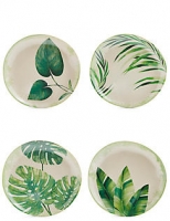 Marks and Spencer  Leaf Print Set of 4 Melamine Side Plates