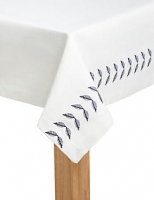 Marks and Spencer  Embroidered Leaves Border Tablecloth