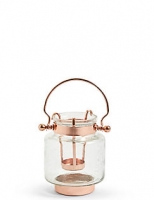 Marks and Spencer  Small Seeded Glass Lantern with Metal Fitting