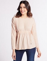 Marks and Spencer  Drawstring Detail Long Sleeve T-Shirt