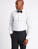 Marks and Spencer  Cotton Blend Tailored Fit Dinner Shirt