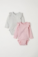 HM   2-pack bodysuits with frills