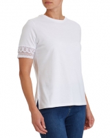 Dunnes Stores  Lace Sleeve T-Shirt