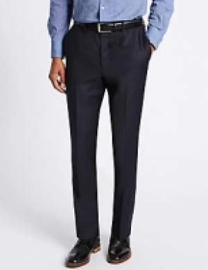 Tailored Fit Pure Wool Textured Trousers 135.00 €