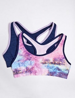 Marks and Spencer  2 Pack Space Digital Crop Tops (6-16 Years)