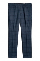 HM   Checked suit trousers Slim fit