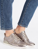 Marks and Spencer  Leather Whipstitch Lace-up Trainers