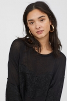 HM   Fine-knit jumper with lace