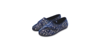 Aldi  Avenue Navy Floral Slippers