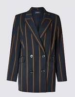 Marks and Spencer  Striped Double Breasted Blazer