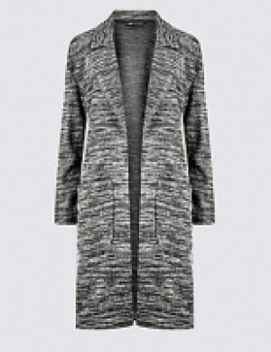 Textured longline Open Front coat 65.00 €