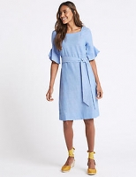 Marks and Spencer  Linen Blend Half Sleeve Tunic Dress