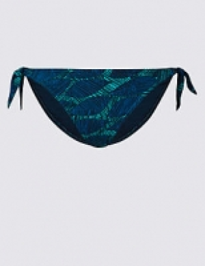 Leaf Print Tie Side Bikini Bottoms 11.00 €