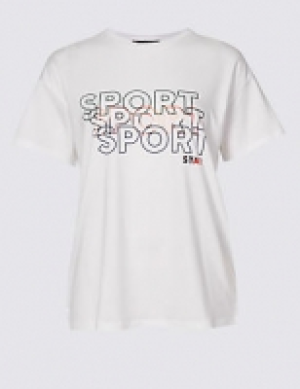 Cotton Blend Triple Logo T-Shirt 24.00 €