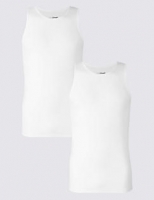 Marks and Spencer  2 Pack Pure Cotton Cool & Fresh Vests