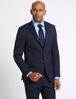 Marks and Spencer  Navy Striped Slim Fit Wool Suit