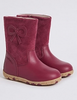 Marks and Spencer  Kids Suede Berry Boots (4 Small - 11 Small)