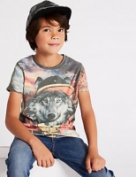 Marks and Spencer  Cotton Rich Graphic T- Shirt (3-16 Years)