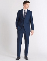 Marks and Spencer  Blue Striped Tailored Fit Wool Jacket