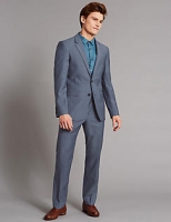 Marks and Spencer  Blue Tailored Fit Wool Jacket