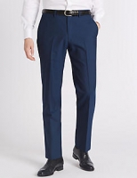Marks and Spencer  Blue Striped Tailored Fit Wool Trousers