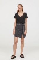 HM   Washed-look jersey skirt