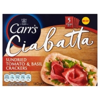 Centra  Carrs Ciabatta Crackers Sun Dried Tomato & Basil 140g