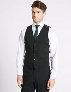 Charcoal Textured Regular Fit Waistcoat 67.00 €