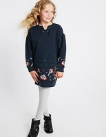 Marks and Spencer  Embroidered Cotton Rich Dress (3-16 Years)