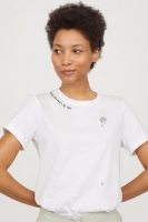 HM   T-shirt with embroidery