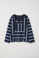 HM   Jacquard-weave hooded top