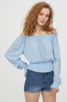 HM   Blouse with a wide neckline