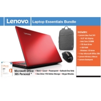 Joyces  Lenovo 15.6 Red Laptop Essentials Bundle IdeaPad 320