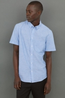 HM   Linen-blend shirt Slim fit